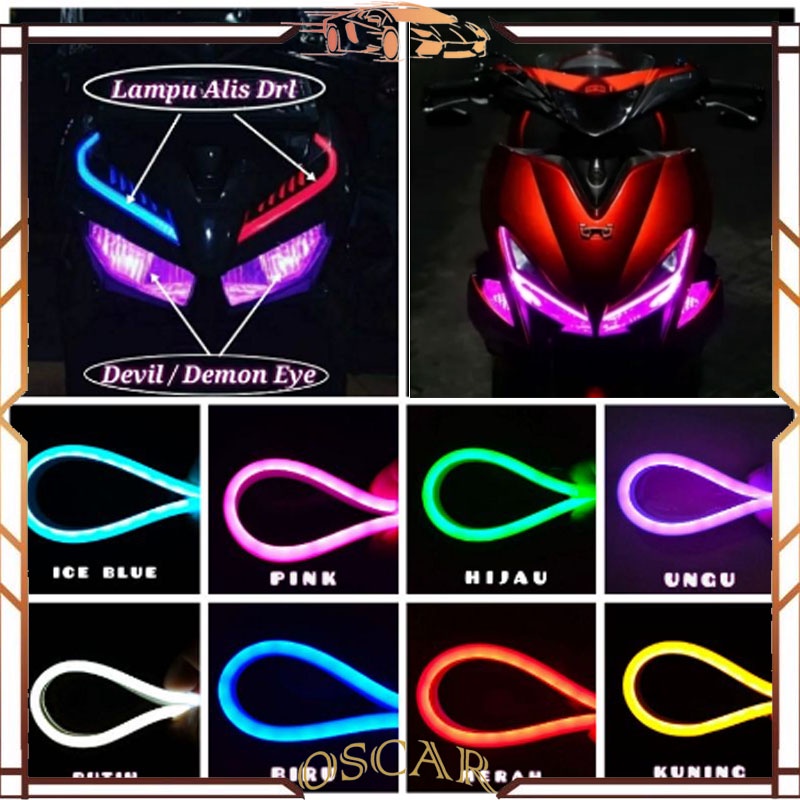 Jual LAMPU ALIS MOTOR DAN MOBIL NEON FLEX DRL ALIS FLEXSIBLE 30CM 45cm