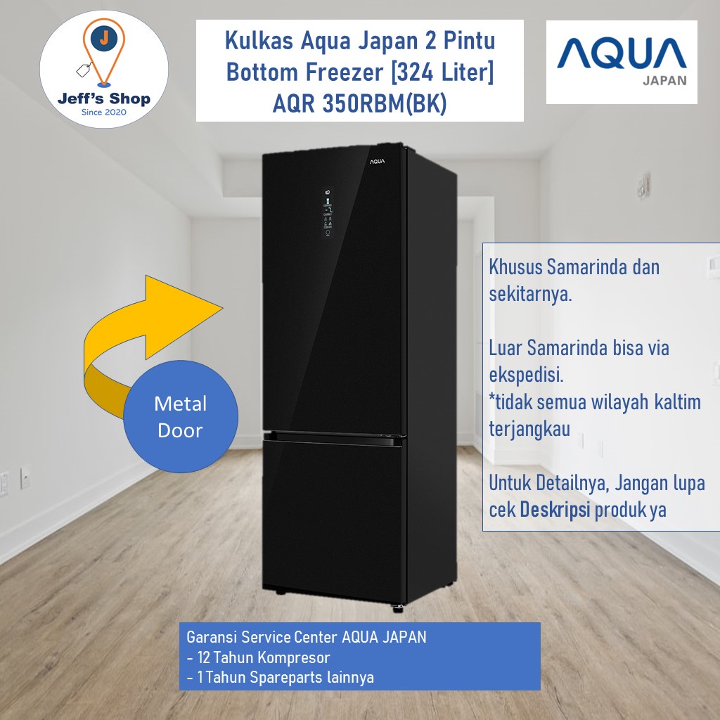 Jual Kulkas Aqua Japan Pintu Bottom Freezer Liter Aqr Rbm Bk