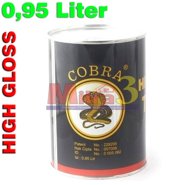 Jual Thinner COBRA Hitam High Gloss 1L Tiner Tener Pengencer