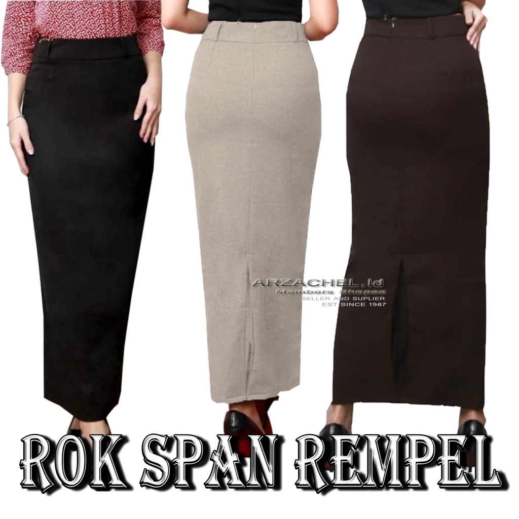 Jual Rok Kerja Wanita Panjang Model Rempel Belakang Rok Formal Kantor