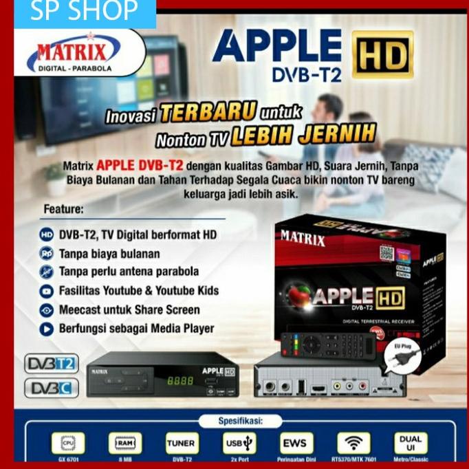 Jual Set Top Box Tv Digital Dvb T2 Matrix Apple Merah Youtube Stb