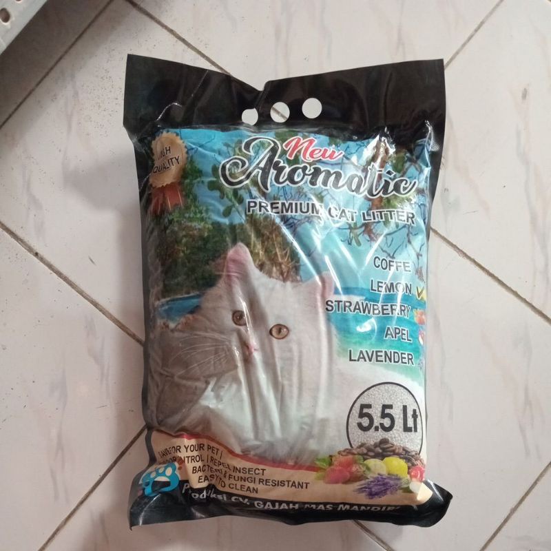 Jual Pasir Kucing New Aromatic Wangi Gumpal 5 5lt Cat Litter Granule