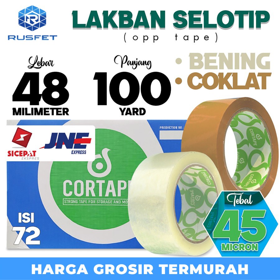 Jual Lakban Isolasi Solatip Mm X Y Opp Tape Cortape Varian Kargo