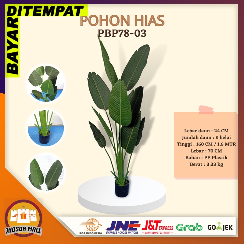 Jual JM Pohon Hias Plastik Dekorasi Pohon Pisang Plastik Tinggi 1 6