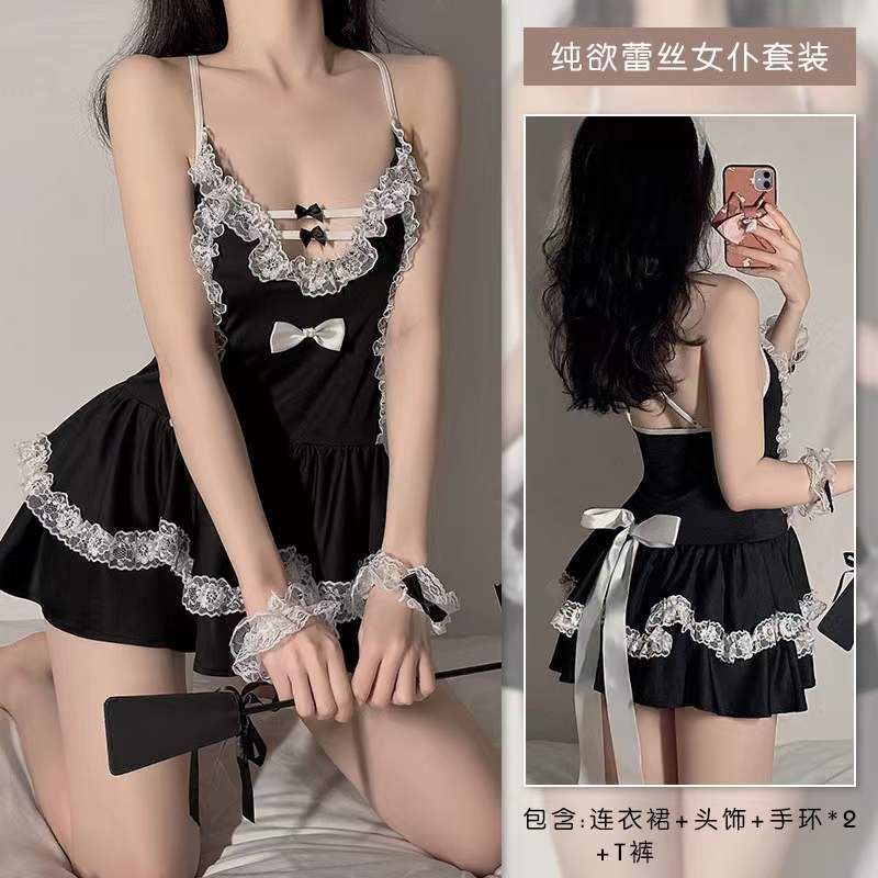 Jual Set Baju Lingerie Sexy Rok G String Model Sailor Transparant