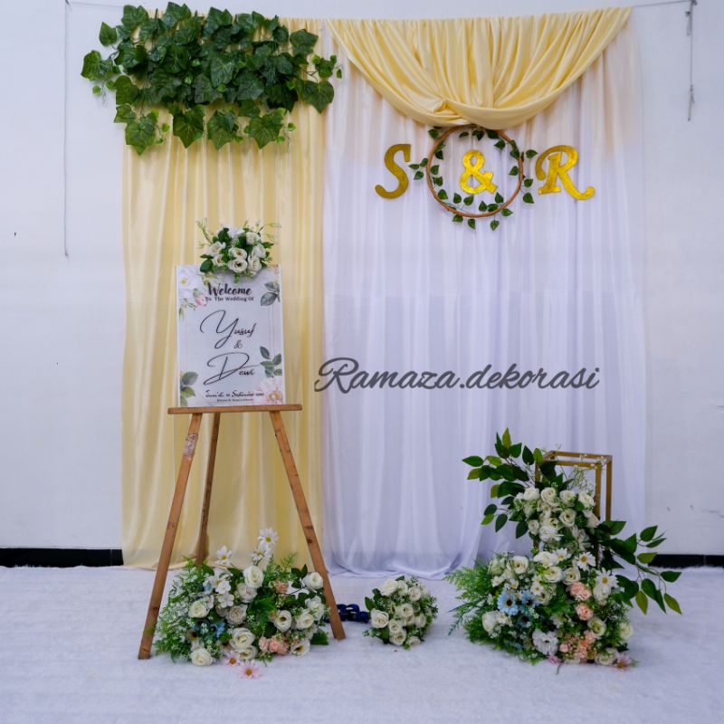 Jual Paket Backdrop Hemat Daun Anggur Pcs Variasi Sisi Layer