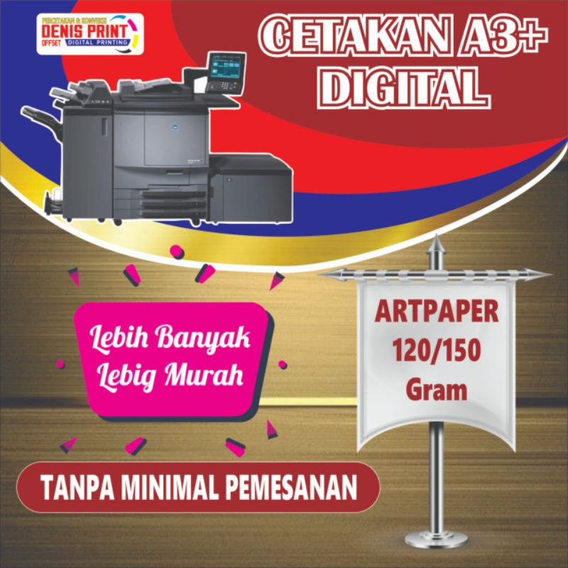 Jual Cetak Kertas Artpaper 120 150gram Custom Bahan Brosur Shopee