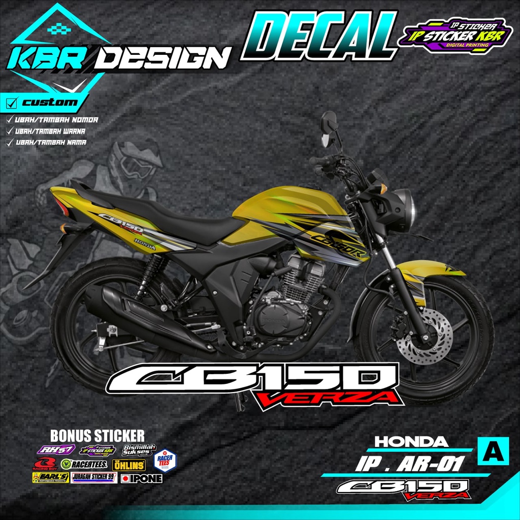 Jual COD DECAL CB 150 VERZA FULL BODY MOTOR HONDA DECAL CB 150 VERZA