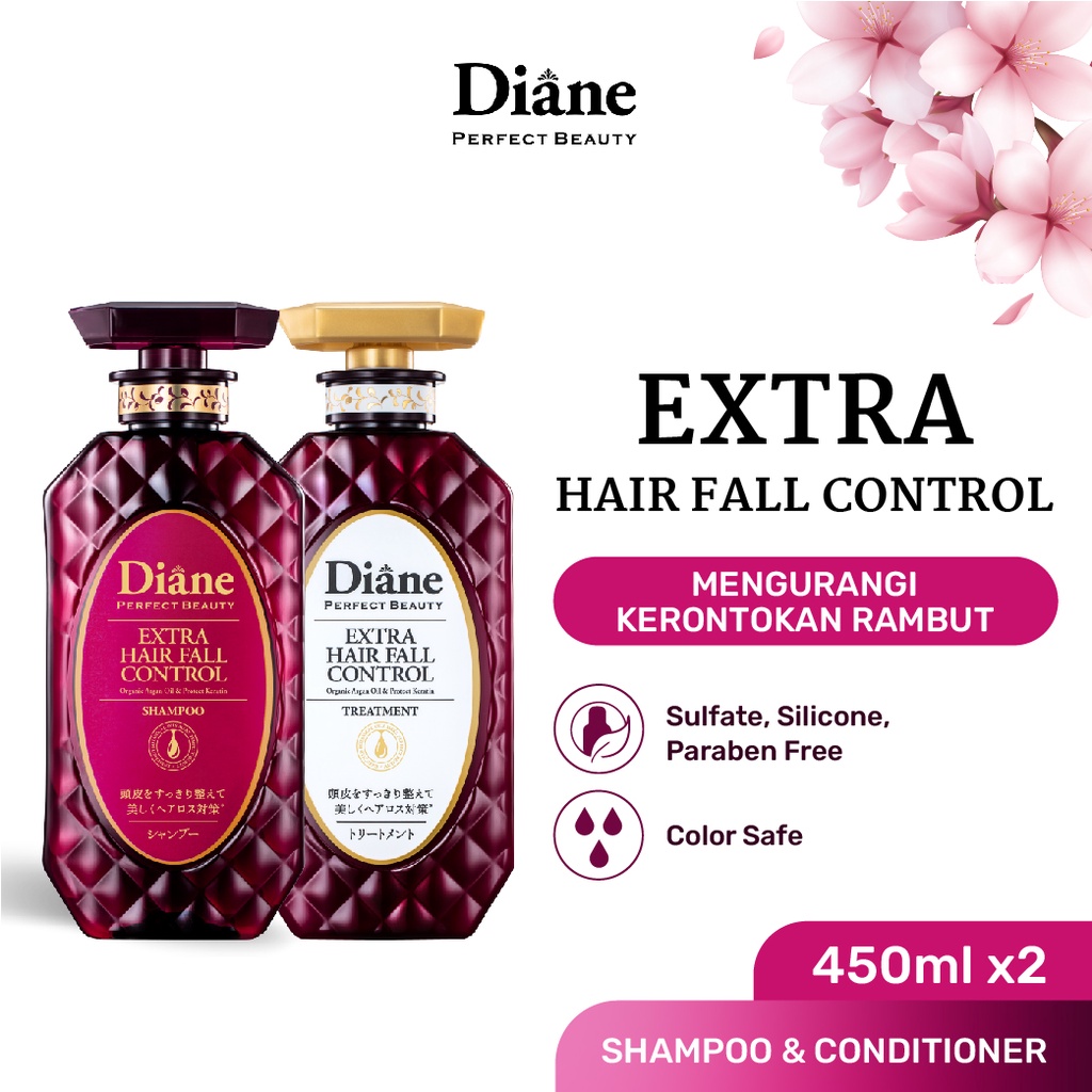 Jual Paket Diane Extra Hair Fall Control Shampoo Treatment Ml