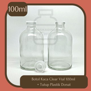 Jual Botol Kaca Vial Clear Reed Diffuser 100ml Tutup Plastik Donat