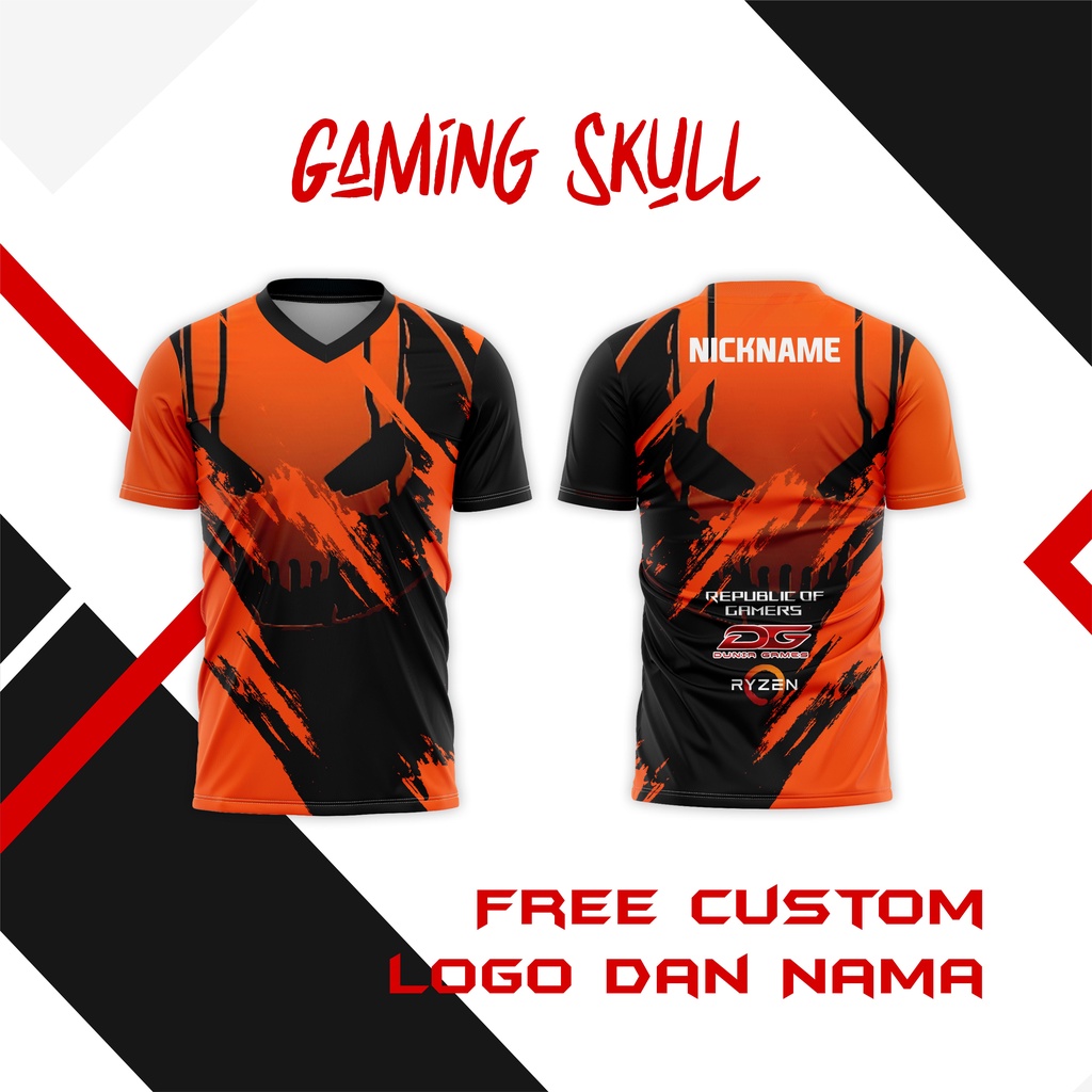 Jual Jersey Gaming Design Terbaru Free Custom Nama Dan Logo Shopee