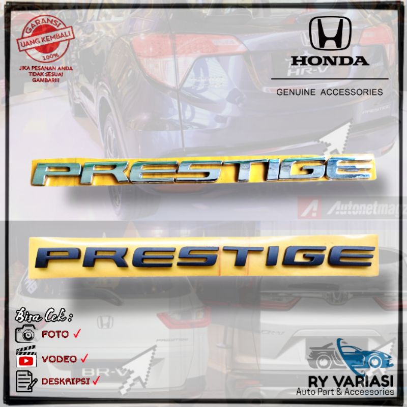 Jual Emblem Prestige Original Honda Hrv Brv Crv Logo Merk Tulisan