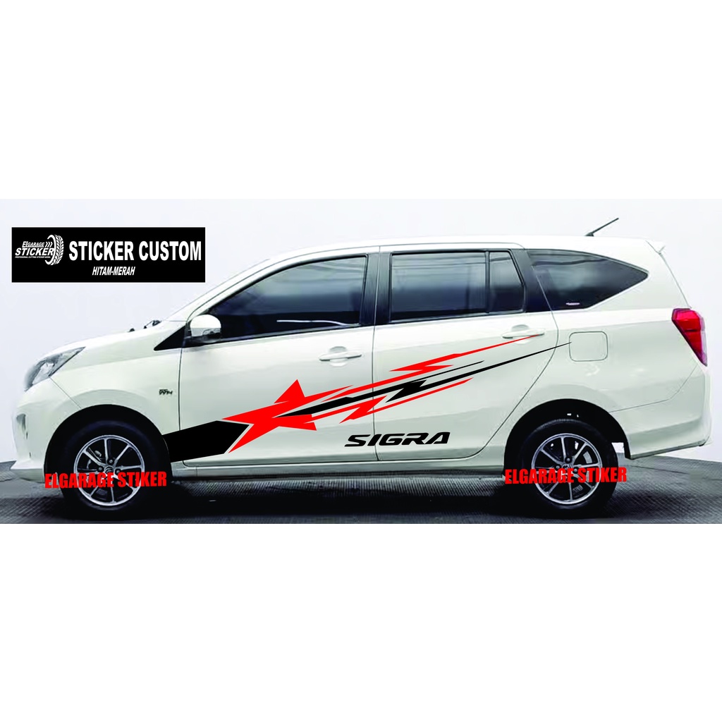 Jual Stiker Mobil Daihatsu Sigra Cutting Stiker Body Samping Mobil