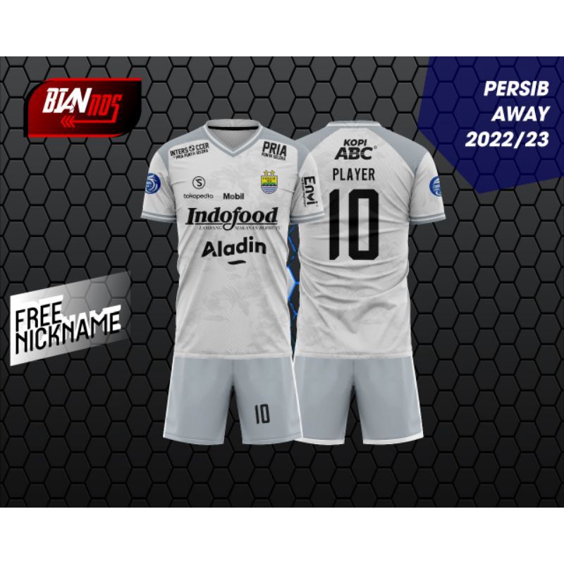 Jual Jersey Persib Bandung Away Full Printing Gratis Custom