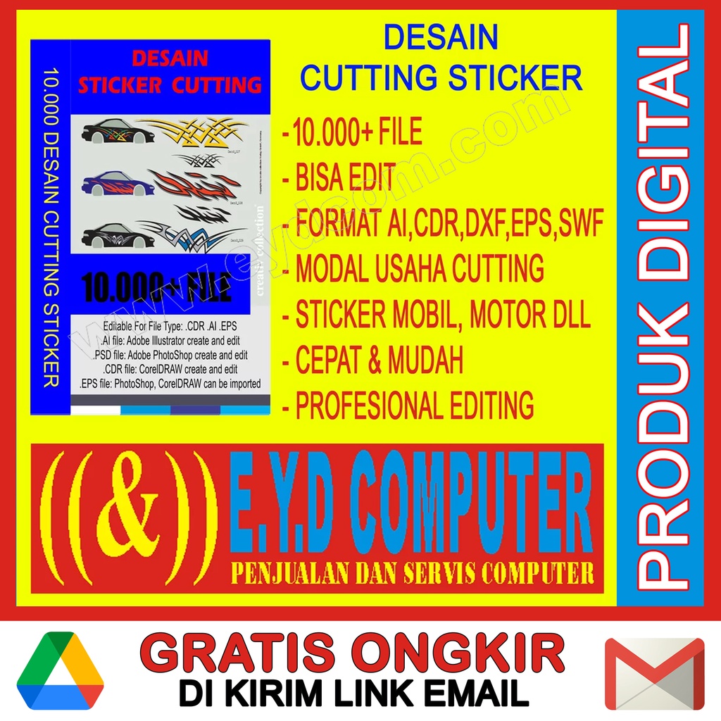 Jual Desain Cutting Sticker Koleksi Template Design Cuting Stiker