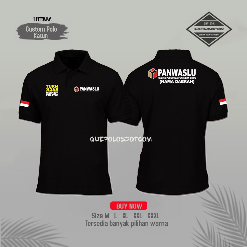 Jual Type A Polo Pawaslu Baju Kerah Panwaslu Logo Panwaslu Dan