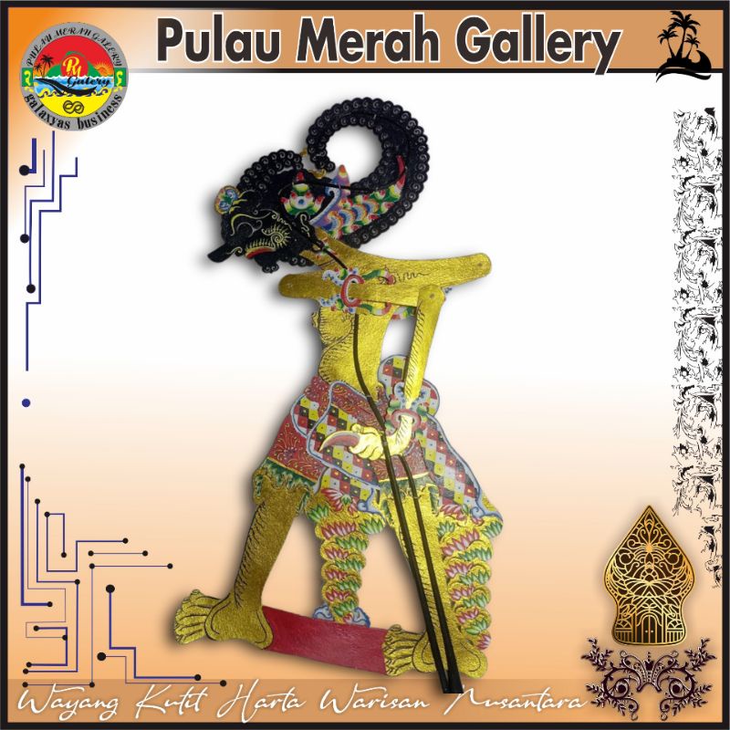 Jual Wayang Kulit Sapi Asli Werkudara Bima Ukuran Cm Standar Dalang