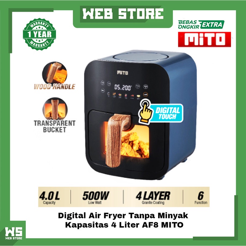 Jual Air Fryer Penggorengan Listrik Tanpa Minyak Mito Af Digital L