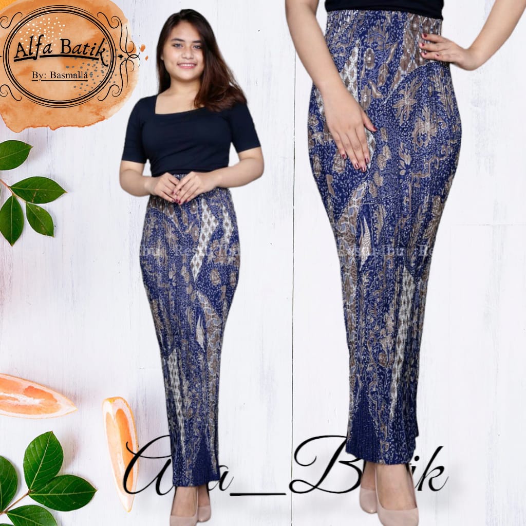 Jual Real Pict Rok Plisket Batik Rok Plisket Bawahan Kebaya Rok