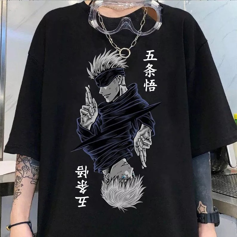 Jual Kaos Anime Jujutsu Kaisen Satoru Gojo Baju Satoru Gojo Pria Wanita