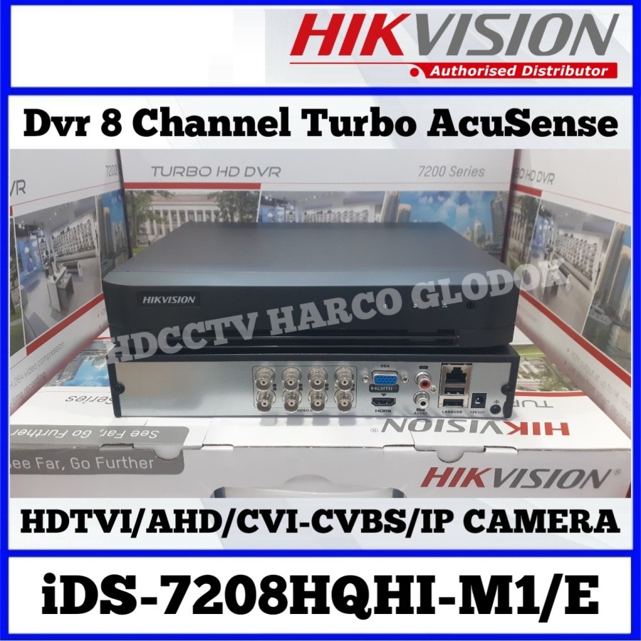 Jual DVR HIKVISION 8 CHANNEL IDS 7208HQHI M1 E TURBO ACUSENSE Shopee