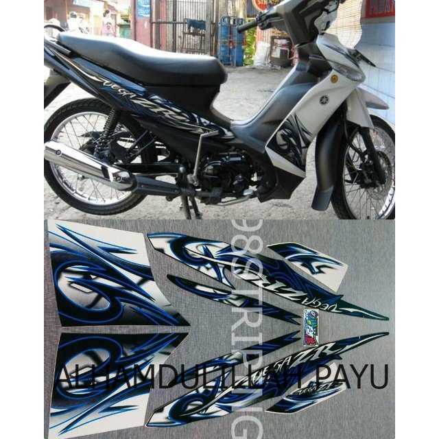 Jual Striping Vega Zr Putih Biru Tahun Stiker Lis Standar Ori