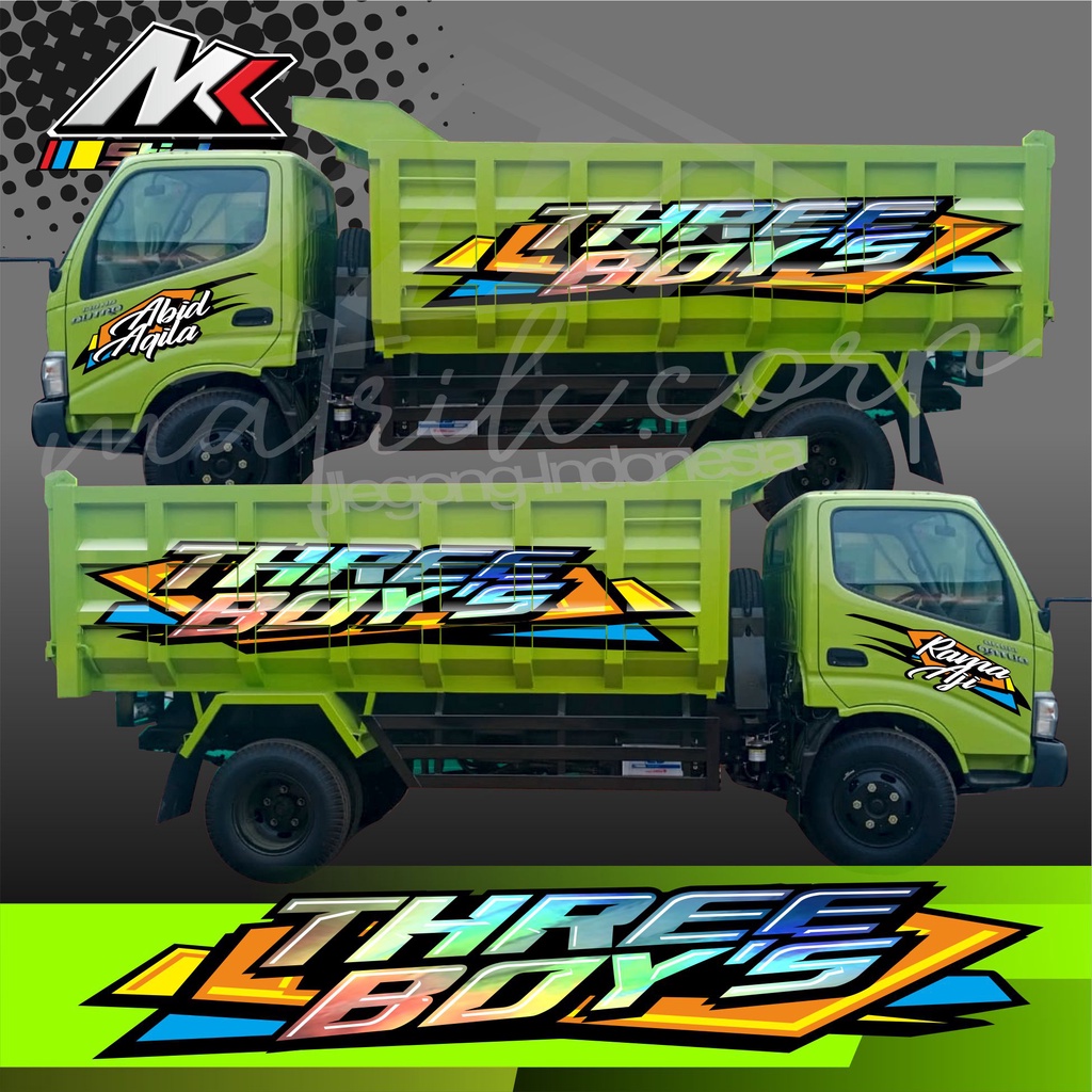 Jual Baru Cutting Stiker Dump Truck Custom Stiker Custom Canter Giga