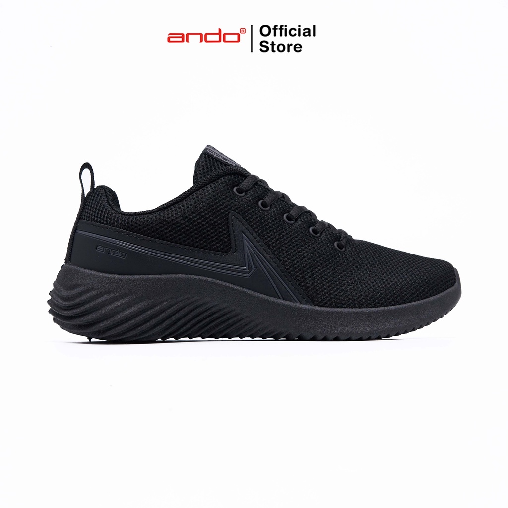 Jual Ando Official Sepatu Sneakers Boaz Jt Remaja Hitam Hitam