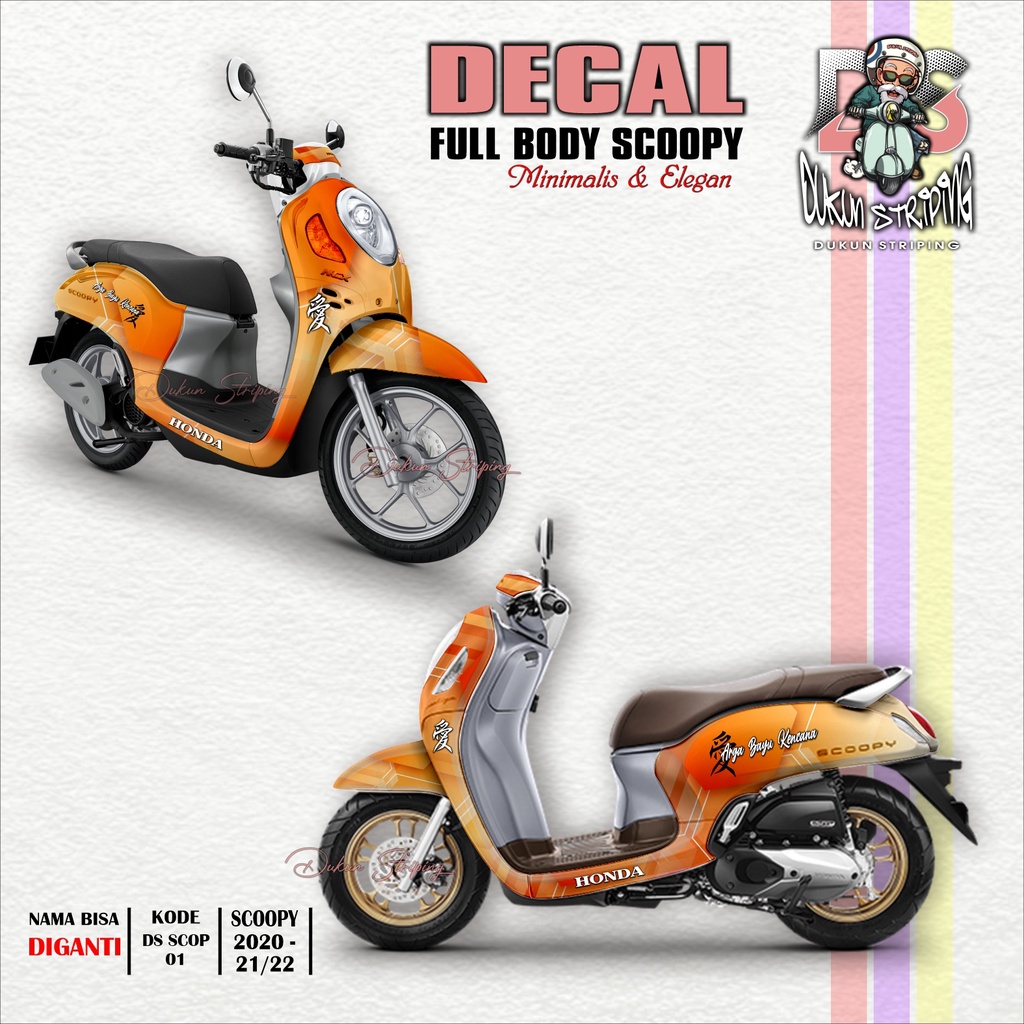 Jual Decal Scoopy Full Body Dekal Sticker New Fi Baru