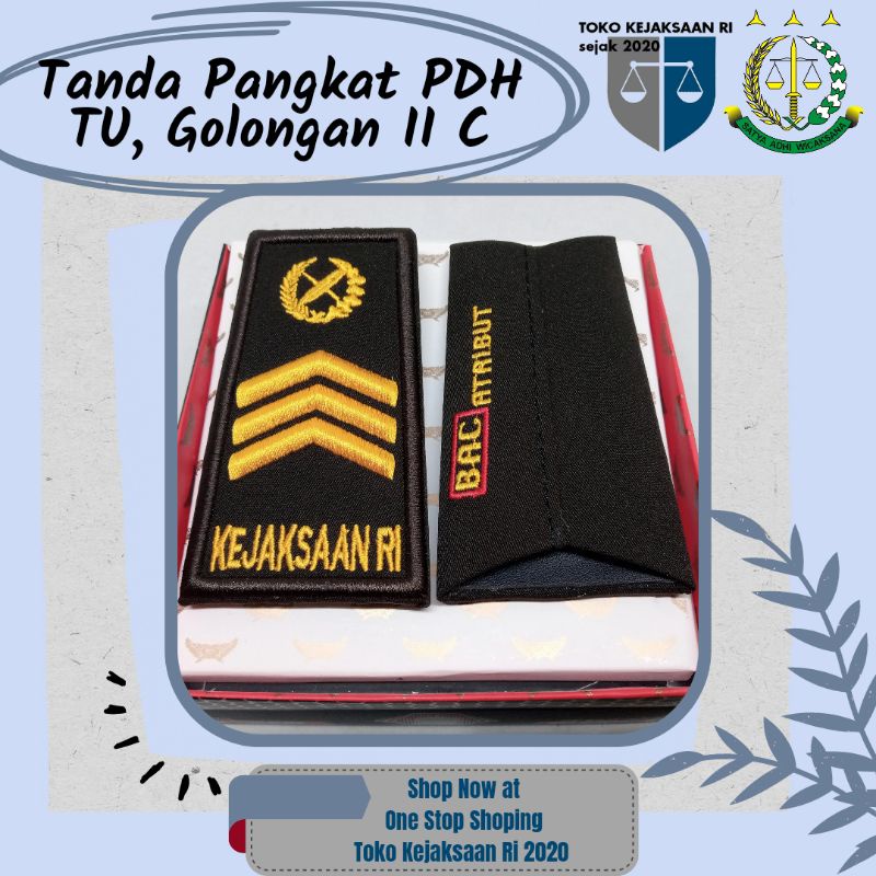 Jual Pangkat Pdh Bordir Gol C Iic Kejaksaan Ri Tu Bac Atribut Shopee