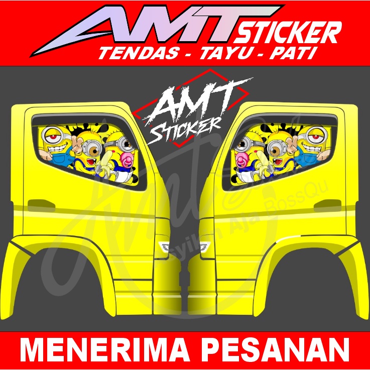 Jual Stiker One Way Kaca Samping Truk Canter Bisa Custom Shopee