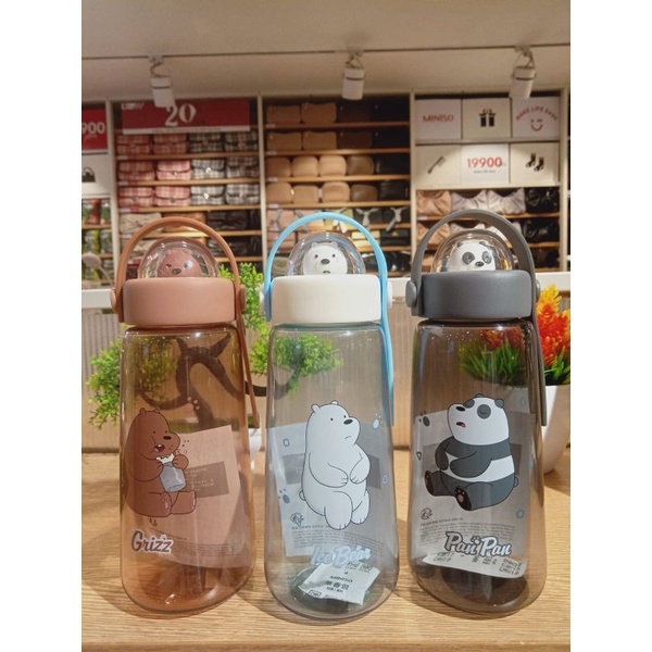 Jual MINISO WE BARE BEARS BOTOL PLASTIK 600ML Shopee Indonesia