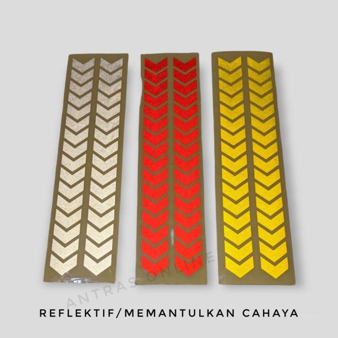 Jual Stiker Reflektif Box Motor Panah Garis Polisi Cutting Sticker