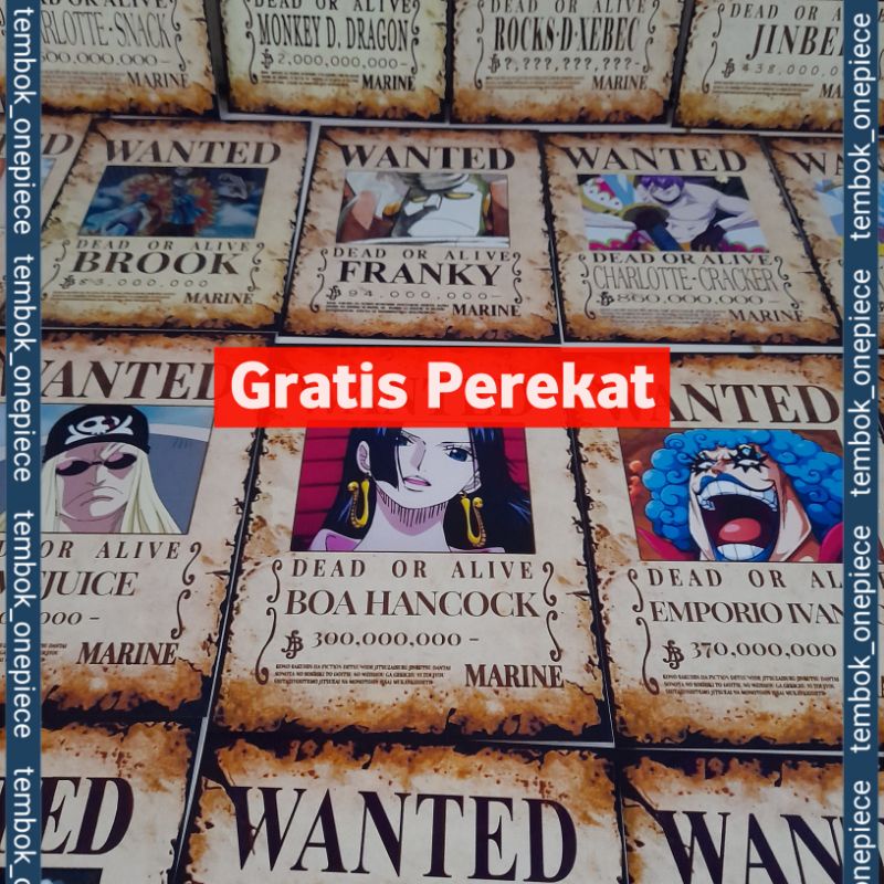 Jual Poster Bounty Poster Anime One Piece Legend Wanted A4 TERMURAH