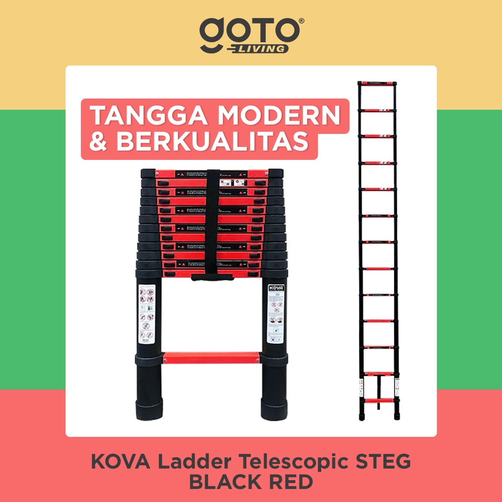 Jual Kova Steg Tangga Lipat Single Alumunium Teleskopic Ladder