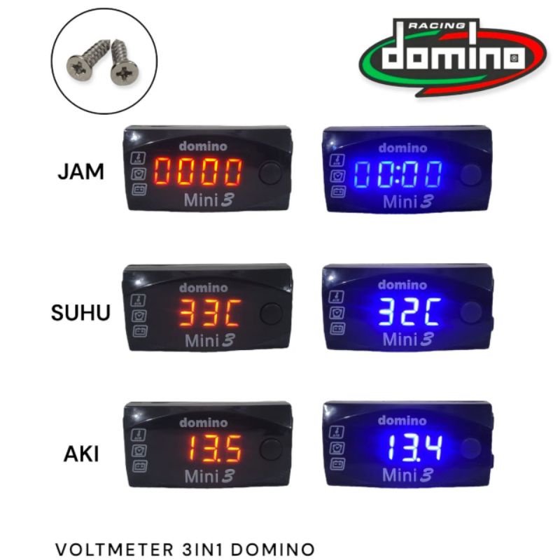 Jual VOLT METER AKI 3IN1 MODE AKI JAM SUHU VOLTMETER 3IN1 UNIVERSAL