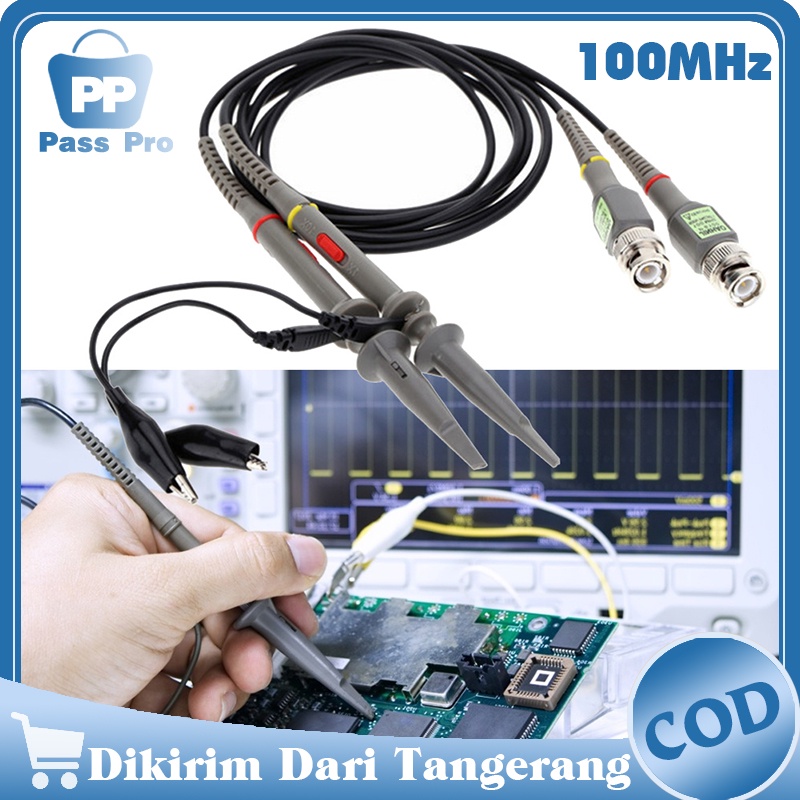 Jual 2pcs P6100 Oscilloscope Probe DC 100MHz Probe Osiloskop Klip