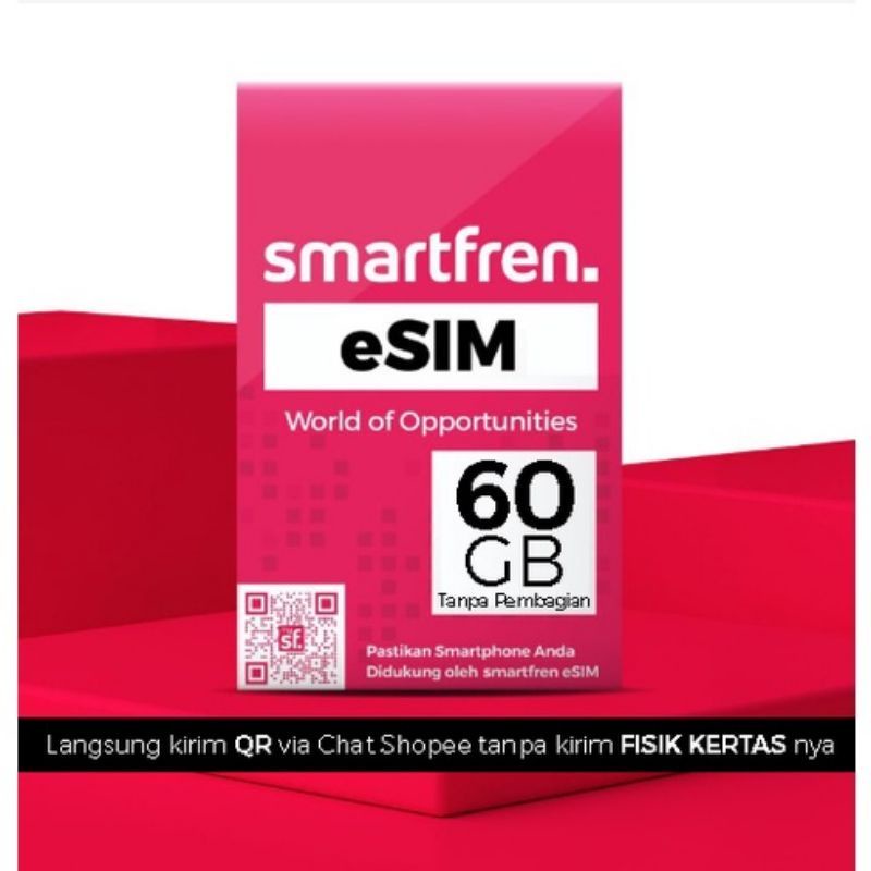 Jual Esim Smartfren Unlimited Nonstop 140Gb Full 24 Jam Gratis Ongkir