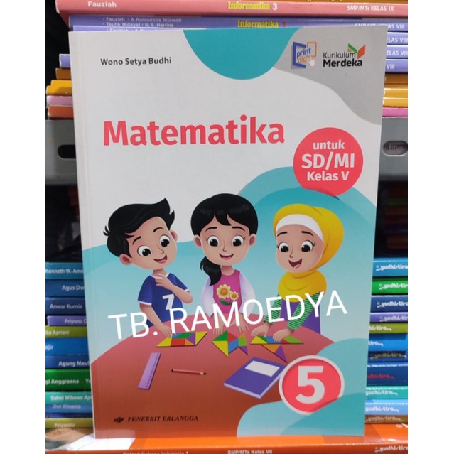 Jual Buku Matematika SD MI Kelas V Kurikulum Merdeka Erlangga Shopee