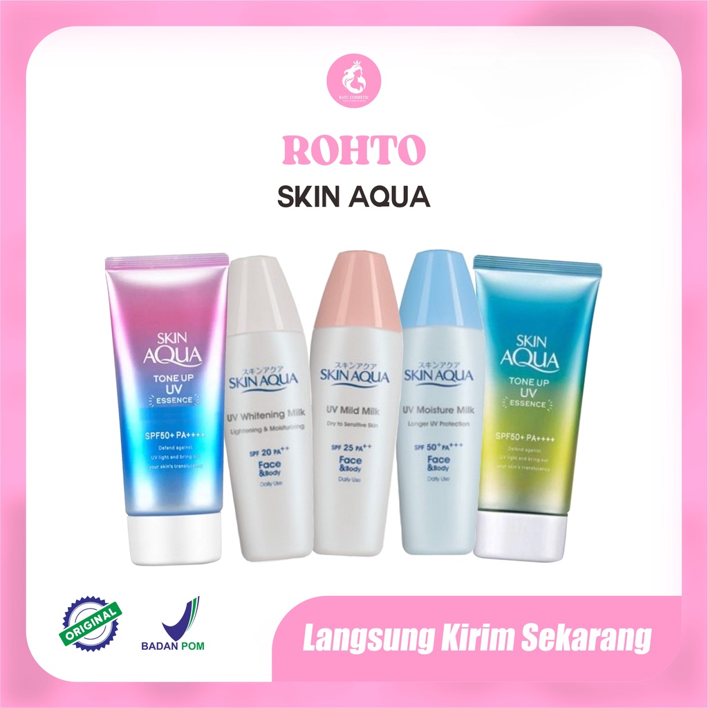 Jual SKIN AQUA SPF 50 MOISTURE MILK SPF 50 WHITENING MILK SPF 30