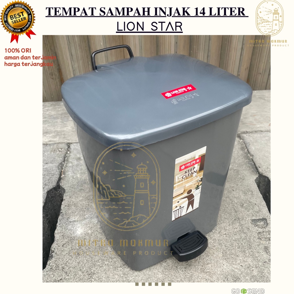 Jual Sale Tempat Sampah Injak Liter Lion Star Dustbin Office