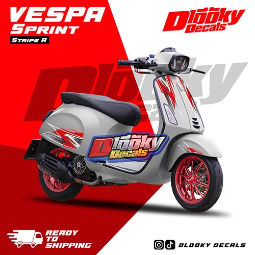 Jual Stiker Striping Transparan Vespa Sprint Primavera S Lx Tipe A