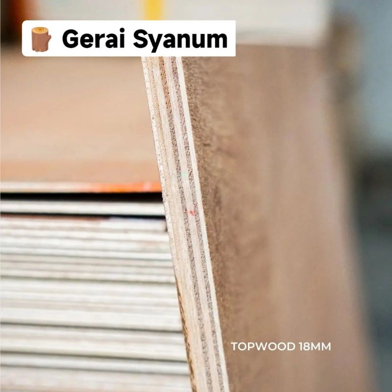 Jual 40x120cm 18mm Triplek Meranti Halus Plywood Multiplek Shopee