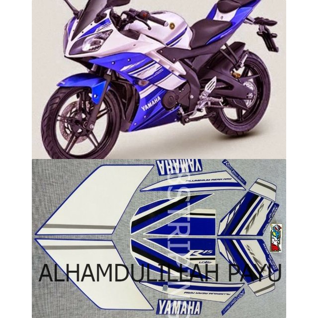 Jual Stiker R Biru Tahun Striping Lis Standar Ori Yamaha Polet