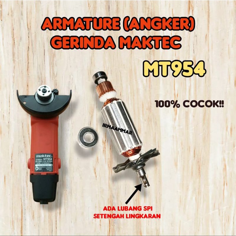 Jual Armature Gerinda Maktec MT954 Angker Disc Grinder Maktec Merah 4