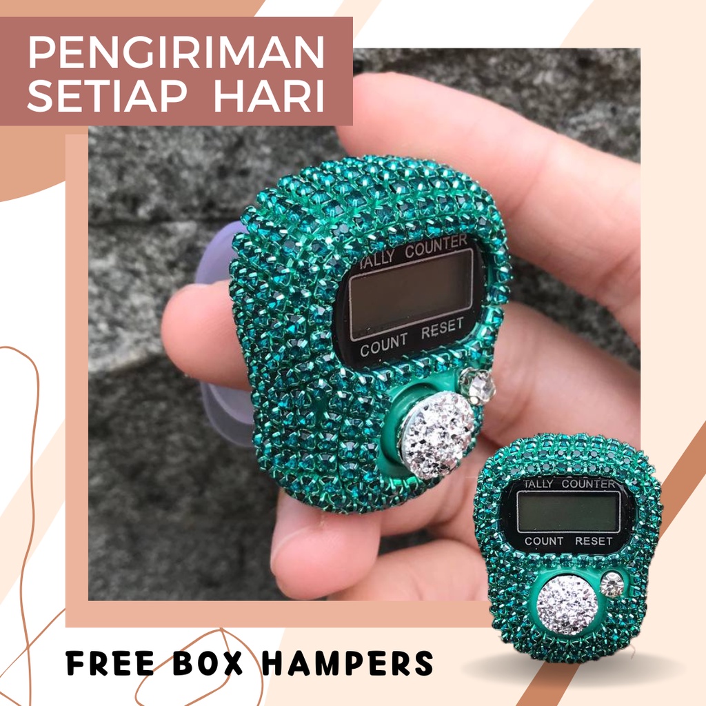 Jual Tasbih Digital Premium Swarovski Hijau Tasbih Mutiara Tasbih