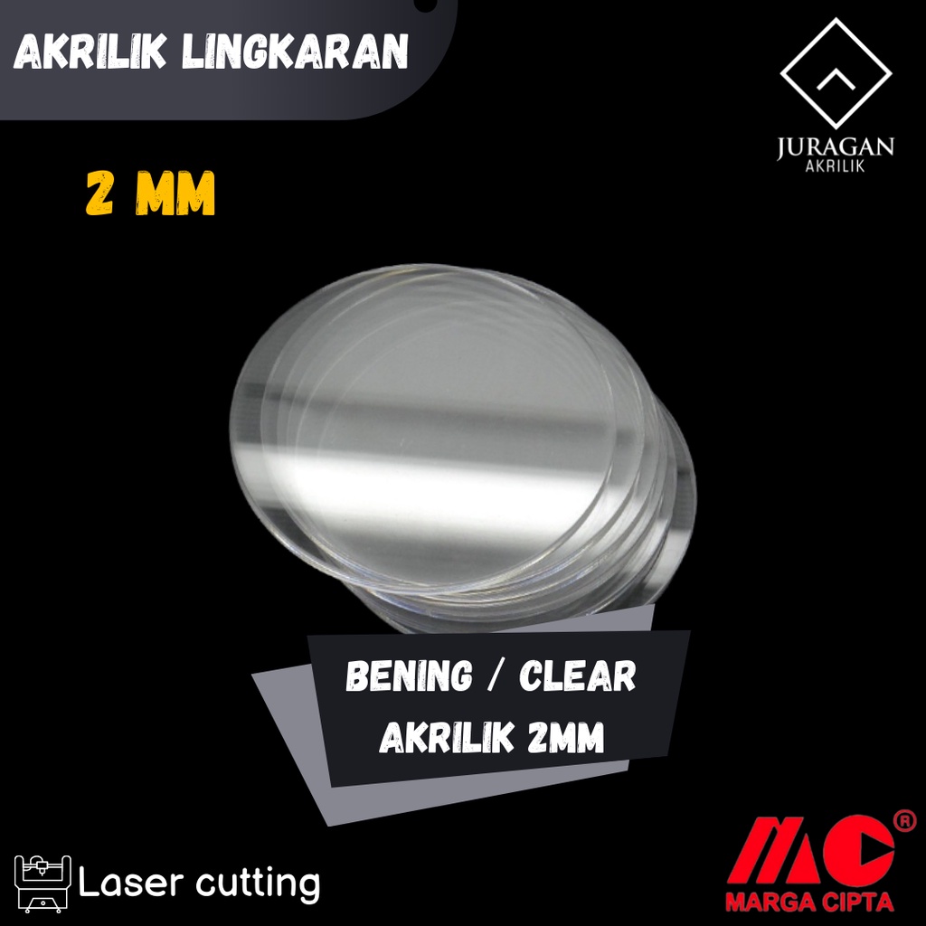 Jual Akrilik Marga Cipta Bening Bulat Mm Dia Cm Cm Laser