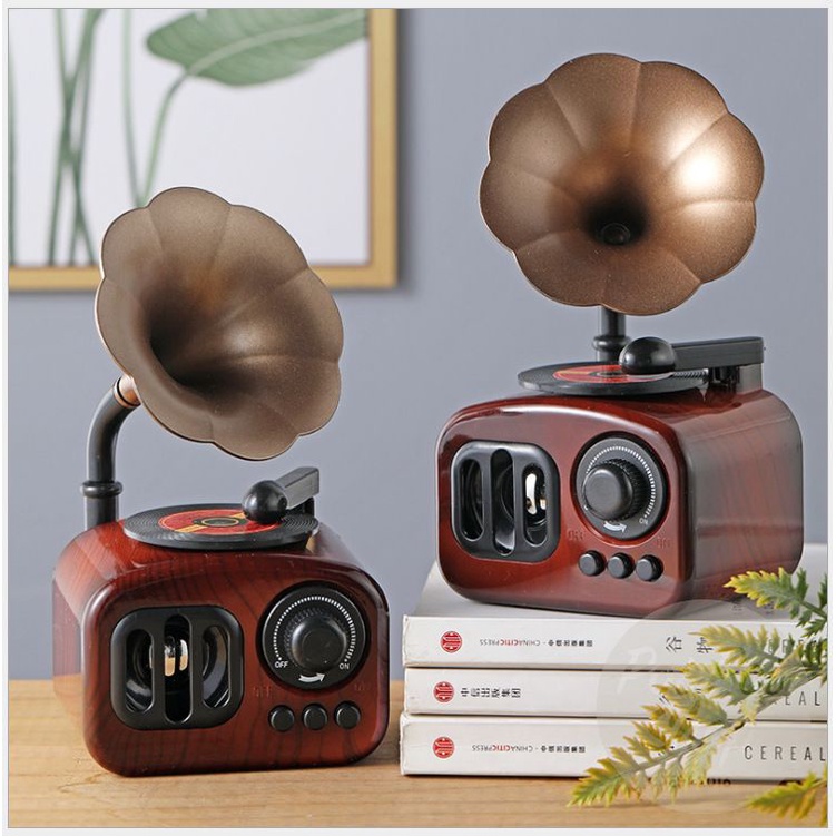 Jual Kotak Musik Phonograph Gramophone Radio Retro Kado Unik Antik