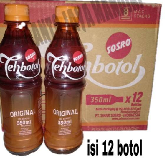 Jual TEH BOTOL SOSRO 350ML X 12 BOTOL 1 DUS Shopee Indonesia