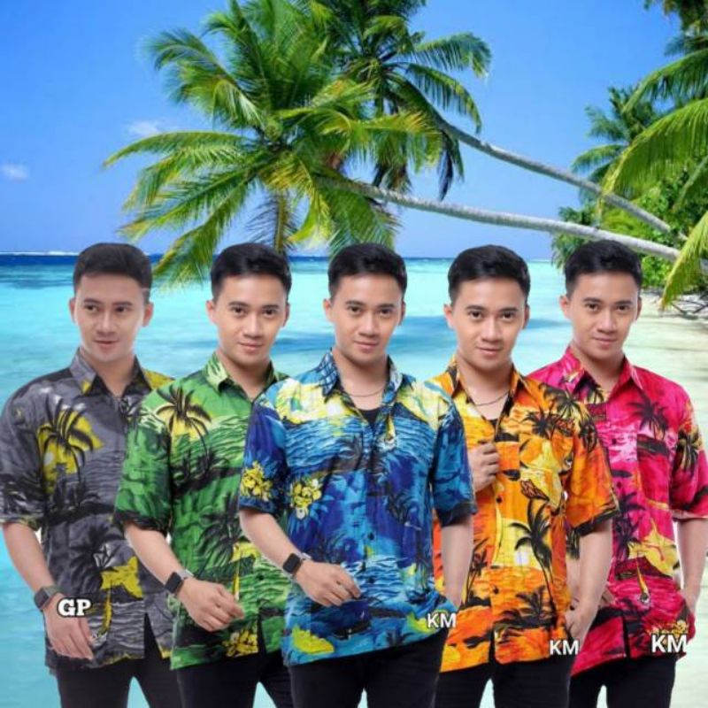 Jual Kemeja Pantai Motif Hawai Bali Dewasa Baju Pantai Hem Murah